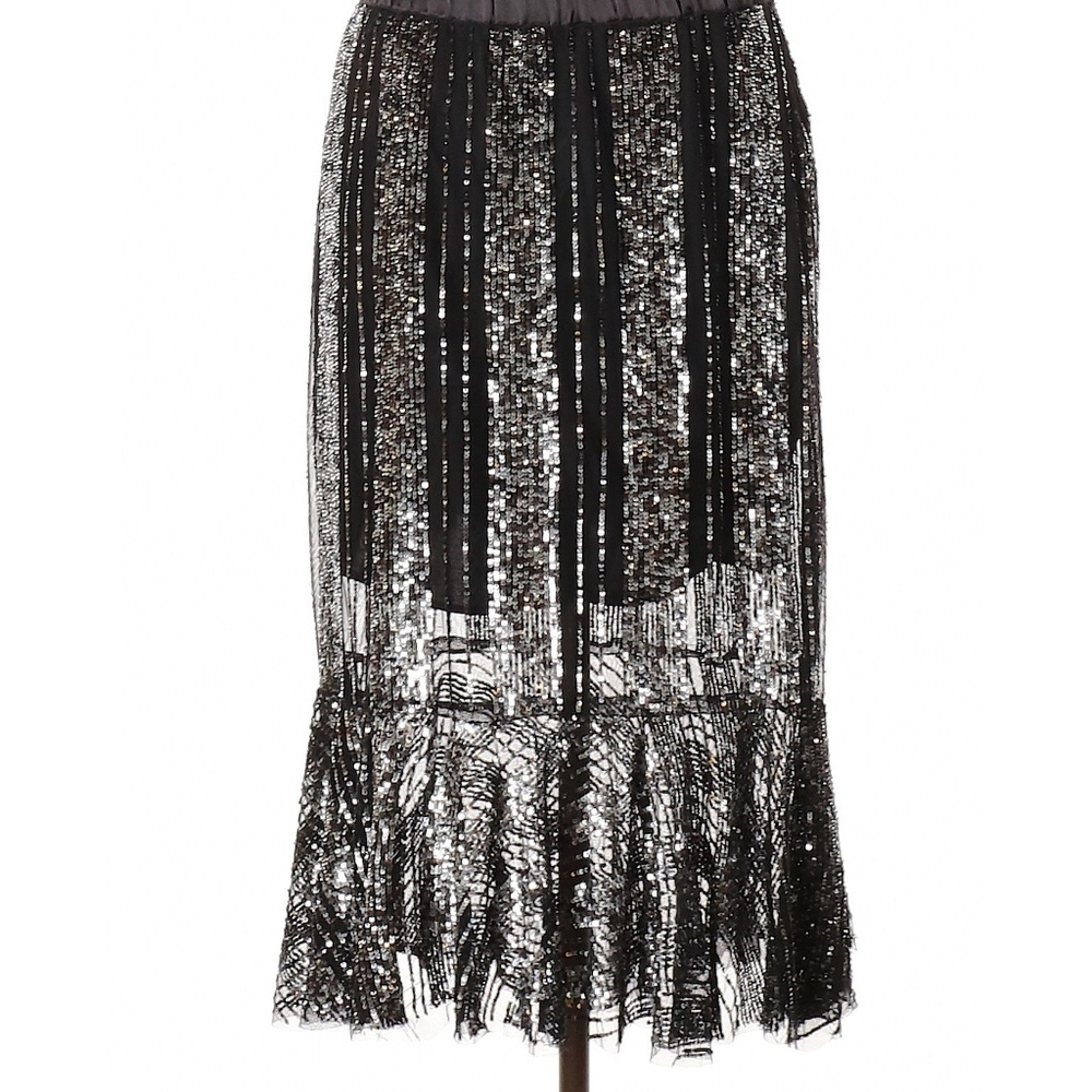 ZARA Ruffled Skirt With Sequins size M